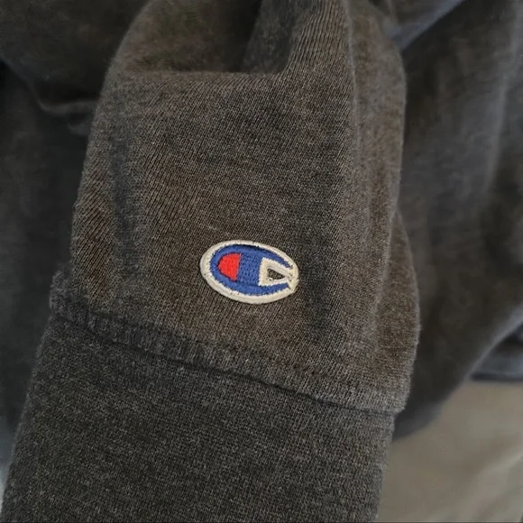 Men’s Champion Gray Hooded Shirt - Picture 3 of 4